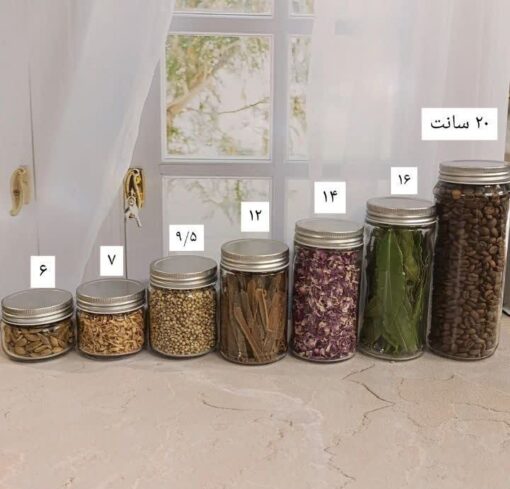 تصویر بانکه شیشه ای اقتصادی استوانه 